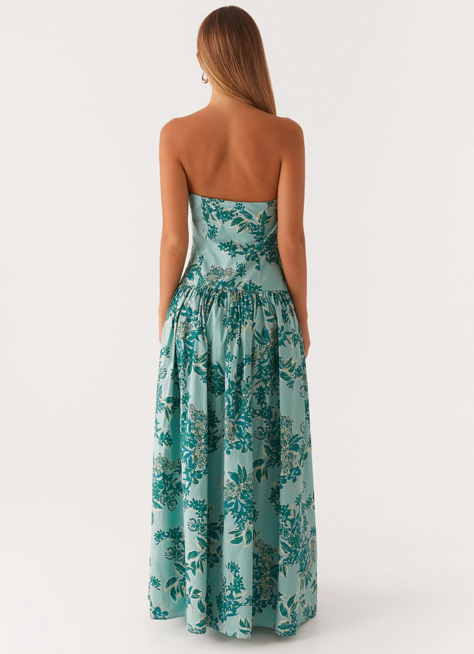 Andorra Maxi Dress - Cloud Nine Floral polka-dot Chilly Weather Layer