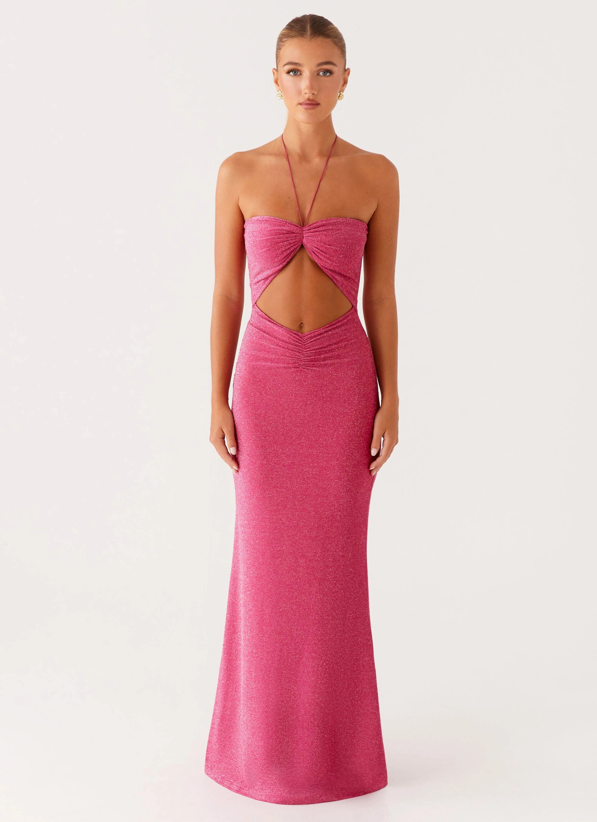 Lorenzo Maxi Dress - Raspberry Fluid Cut Move Free