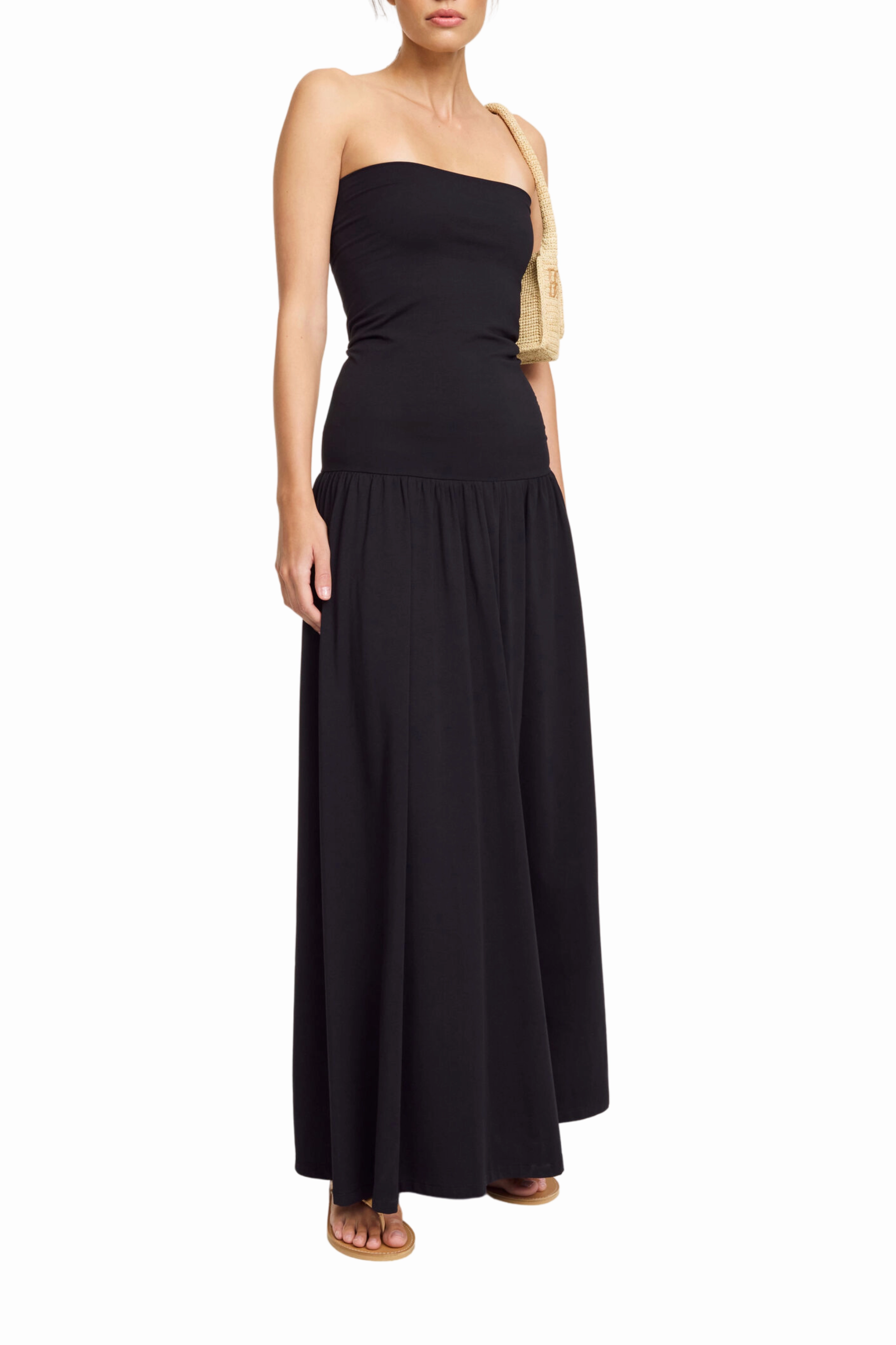 Marciella Dress in Black Fit Base Petal Zone