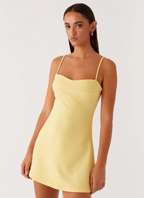 Cindy Mini Dress - Yellow Style Essential