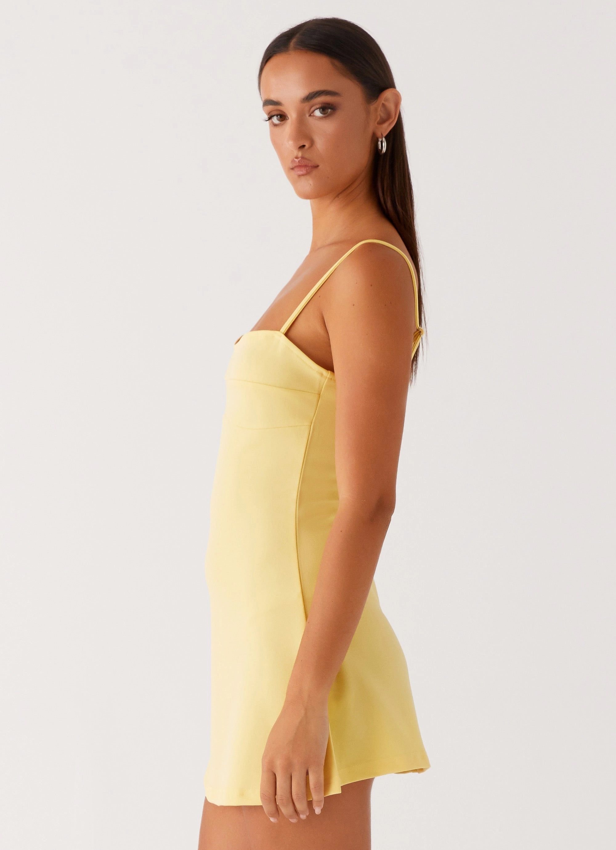Modern Details Soft Styling Cindy Mini Dress - Yellow