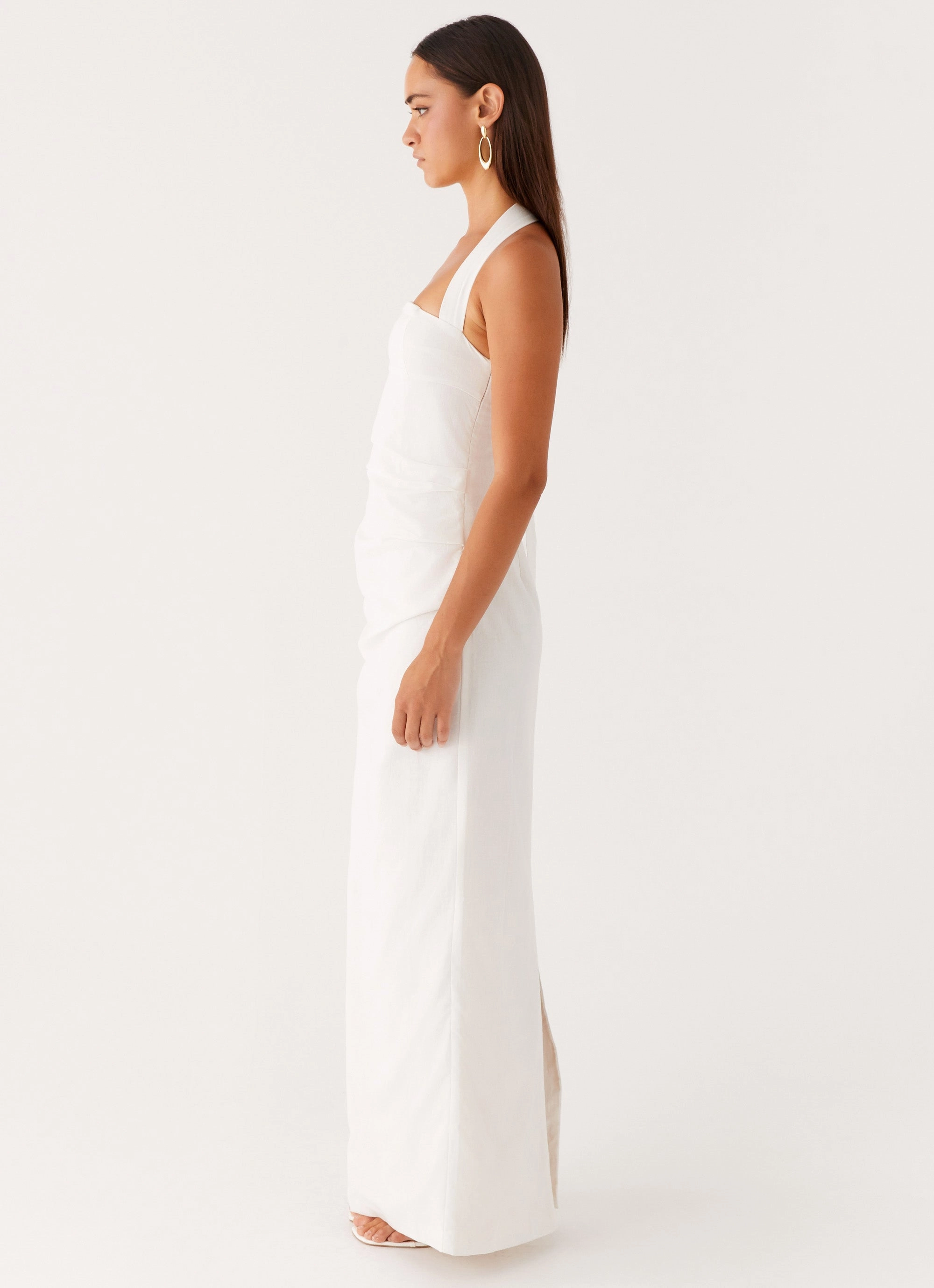 Rumour Has it Maxi Dress - White Autumn Ready Body Confidence