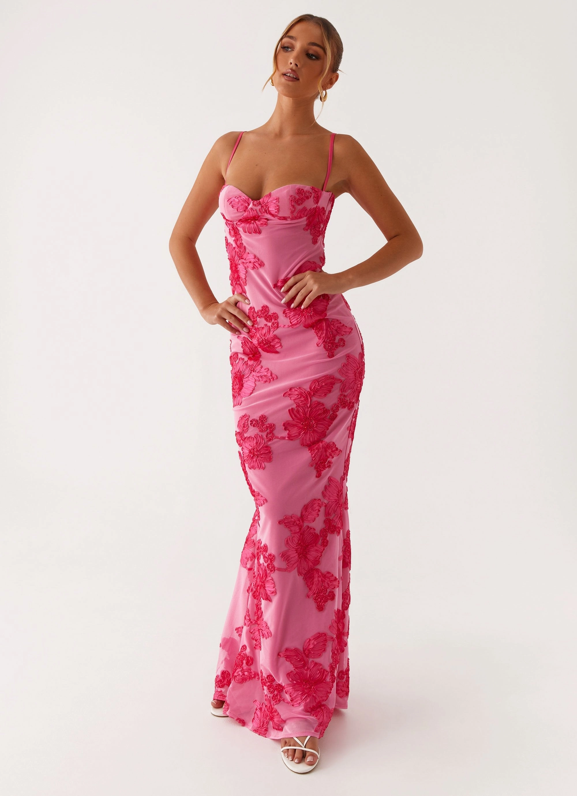 That Girl Maxi Dress - Pink ContrastStitching