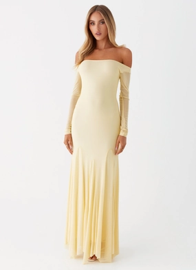 City-Style Maribel Maxi Dress - Yellow