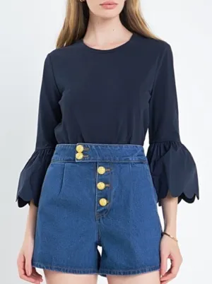 Stretch Weave Construction Aubrey Top