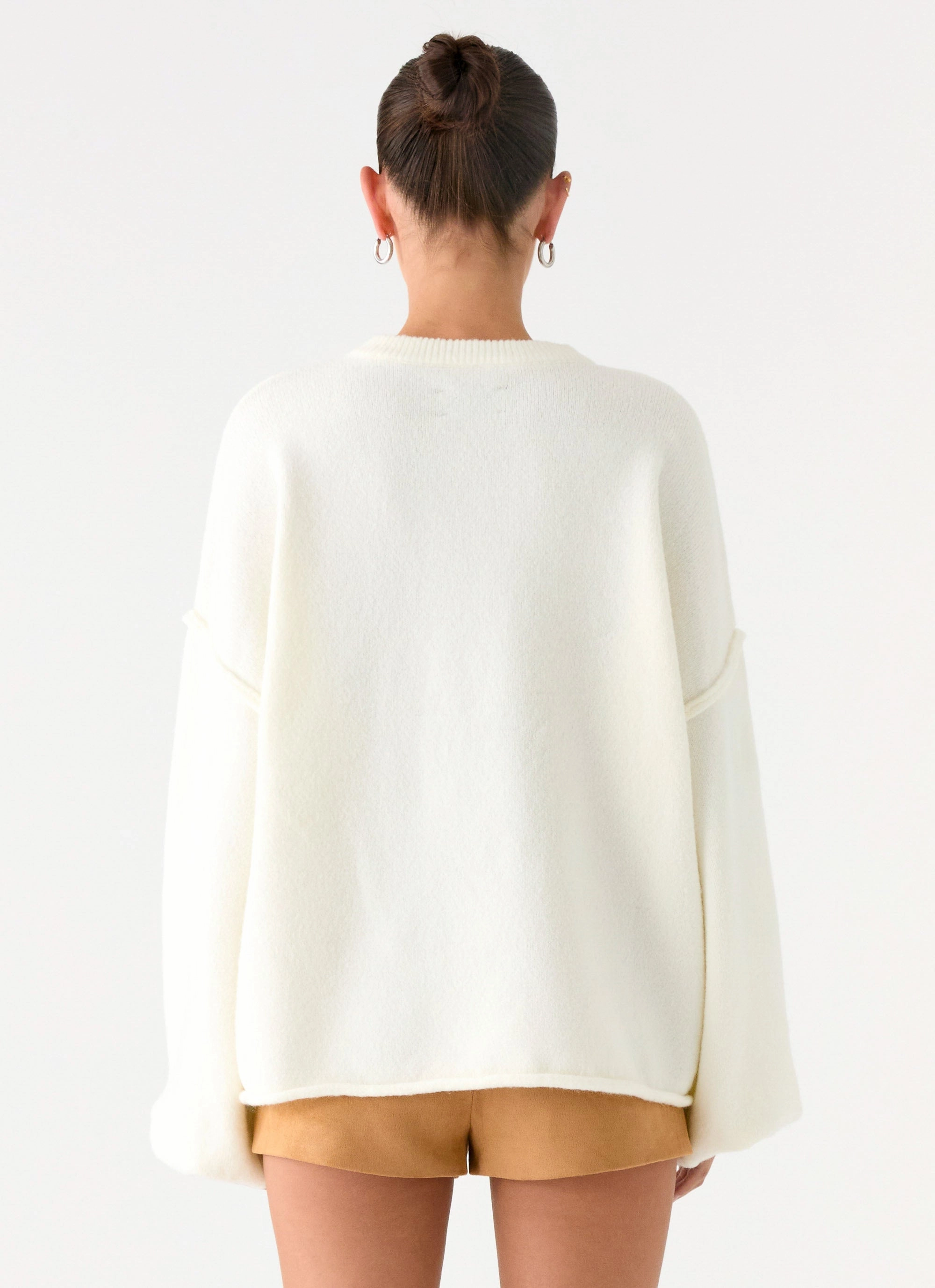 Jack Oversized Knit Sweater - Cream Neutral palette