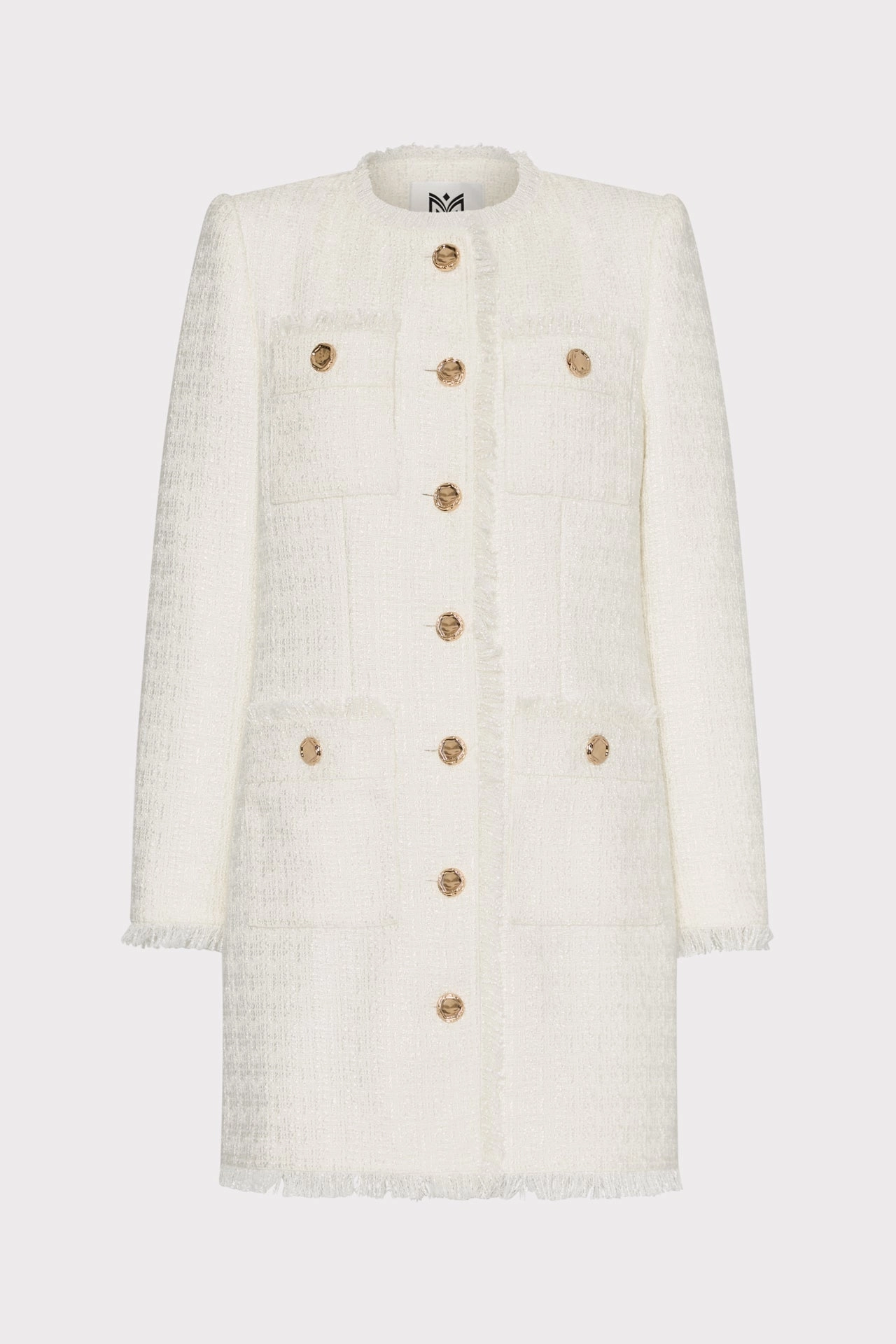 Neile Boucle Long Jacket Reused Cloth