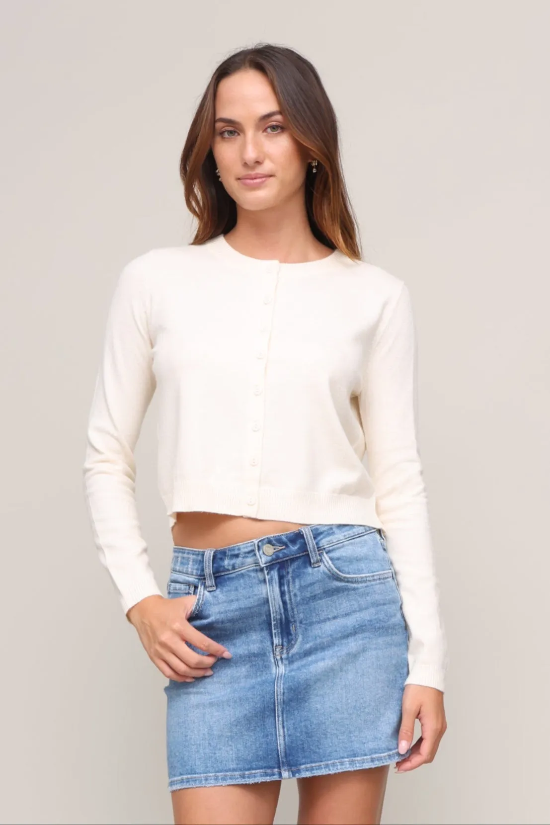 Subtle Texture Weave Soho Cardigan