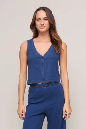 Solace Jersey Denim Top EcoFriendlyBlend