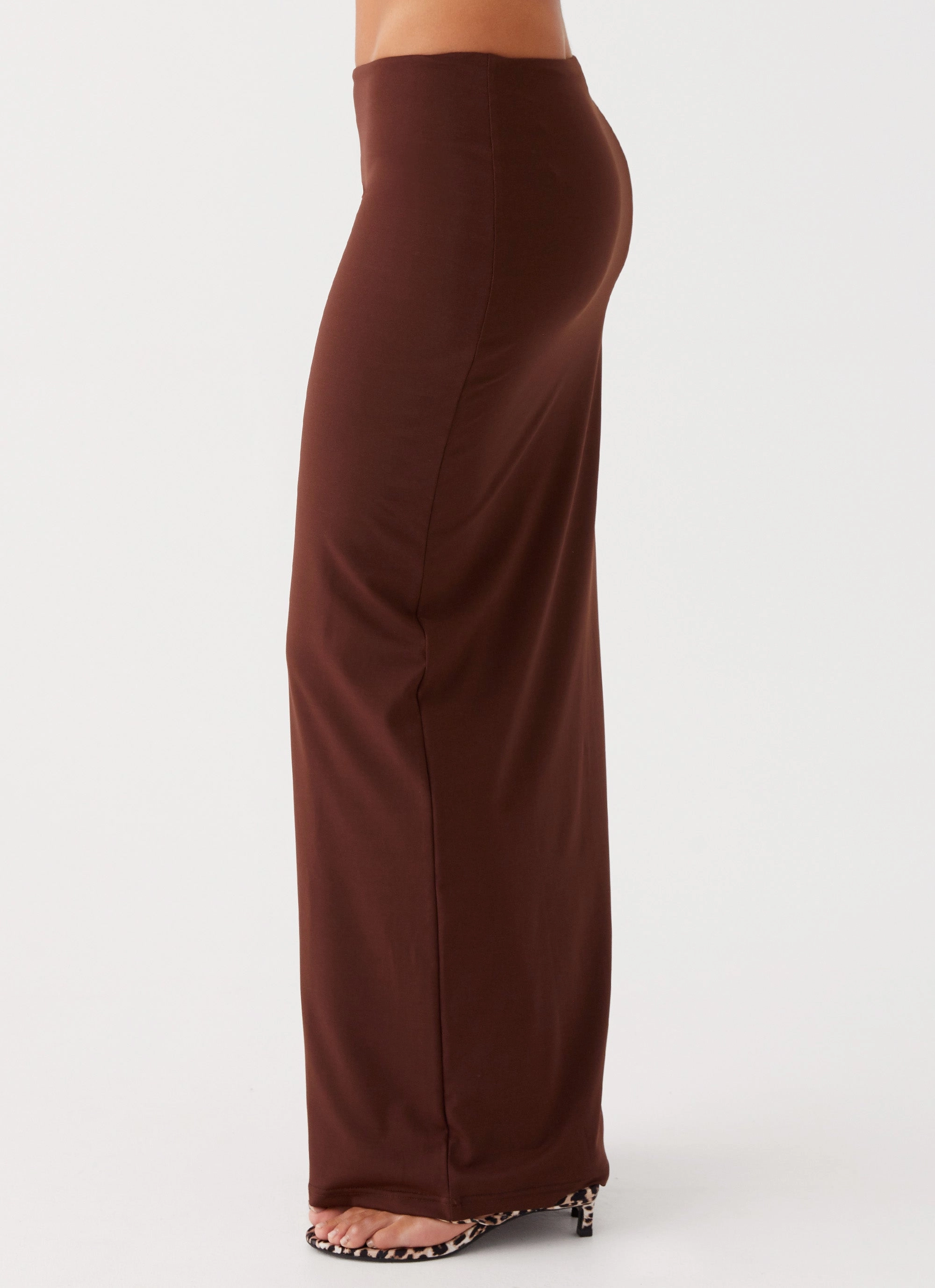 Solace Soul Maxi Skirt - Chocolate Contemporary Design