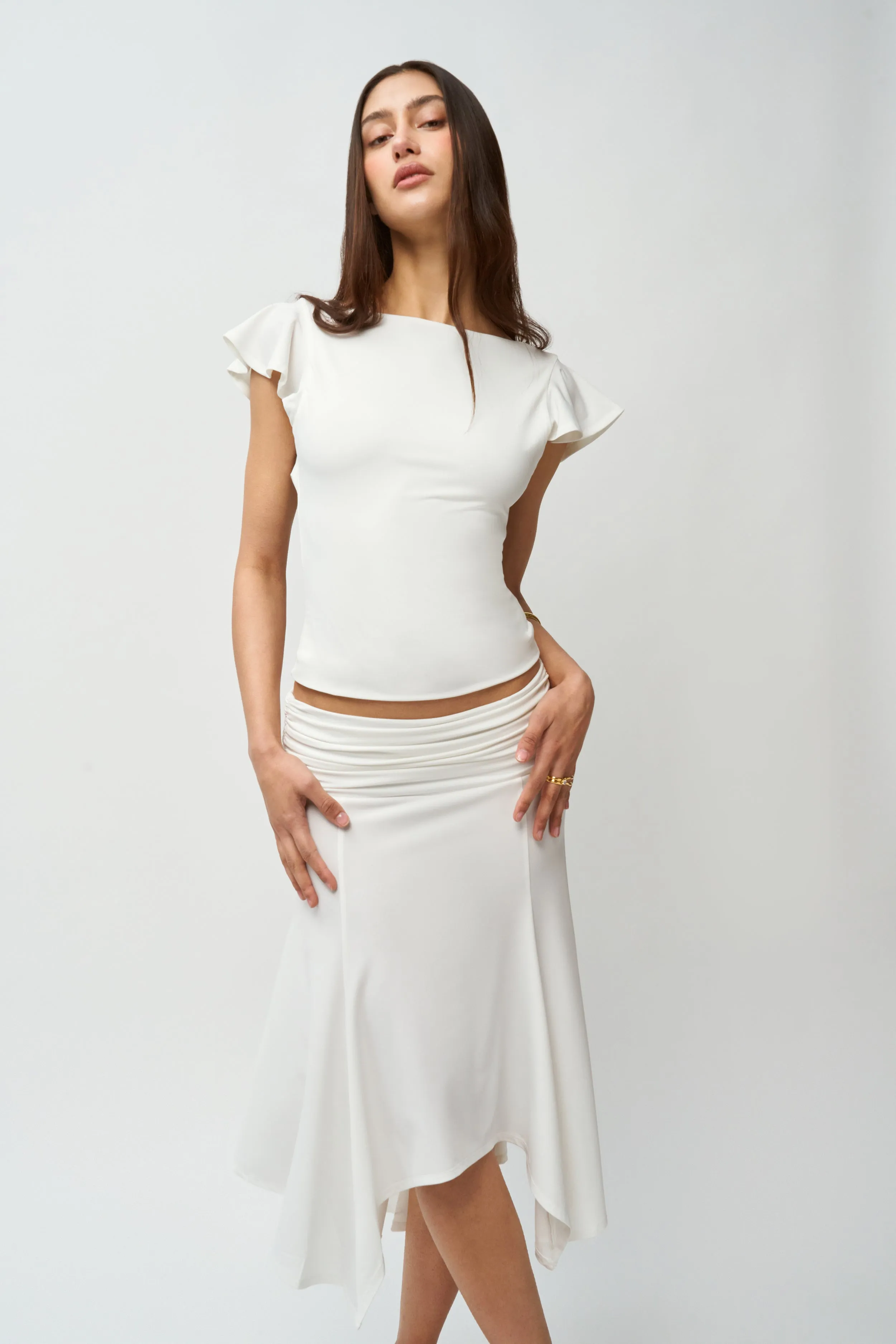 Soffiano Top Printed top Contrast Stitch Detailing