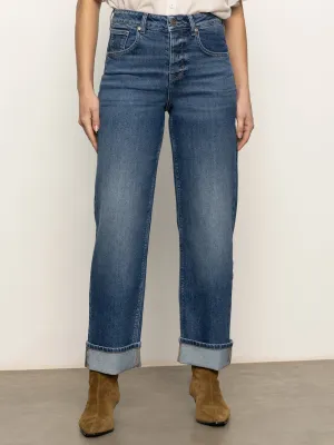 Soleil 90's Straight Jean Indigo Medium EcoFriendlyDye Shape Flex