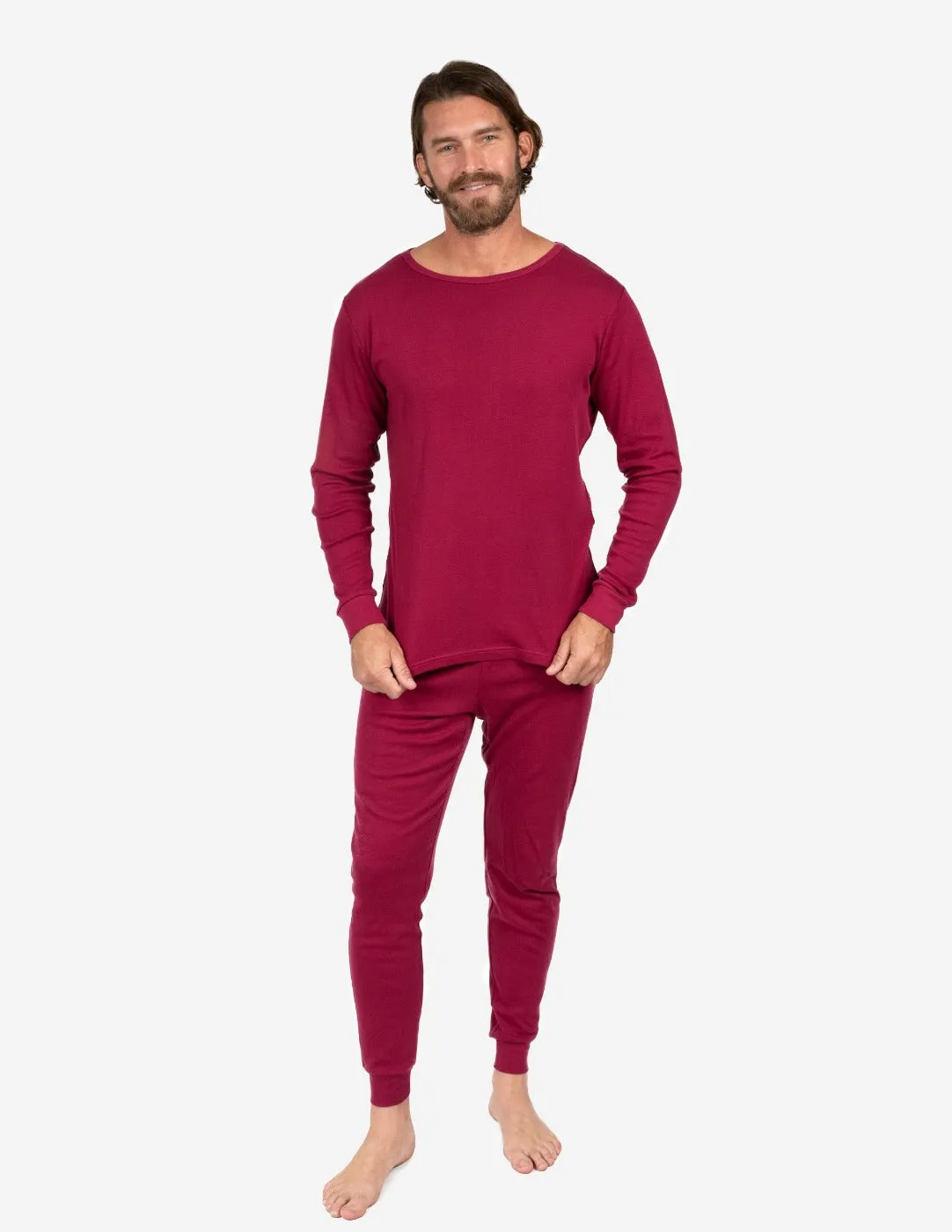 Solid Color Maroon Matching Family Pajama Set