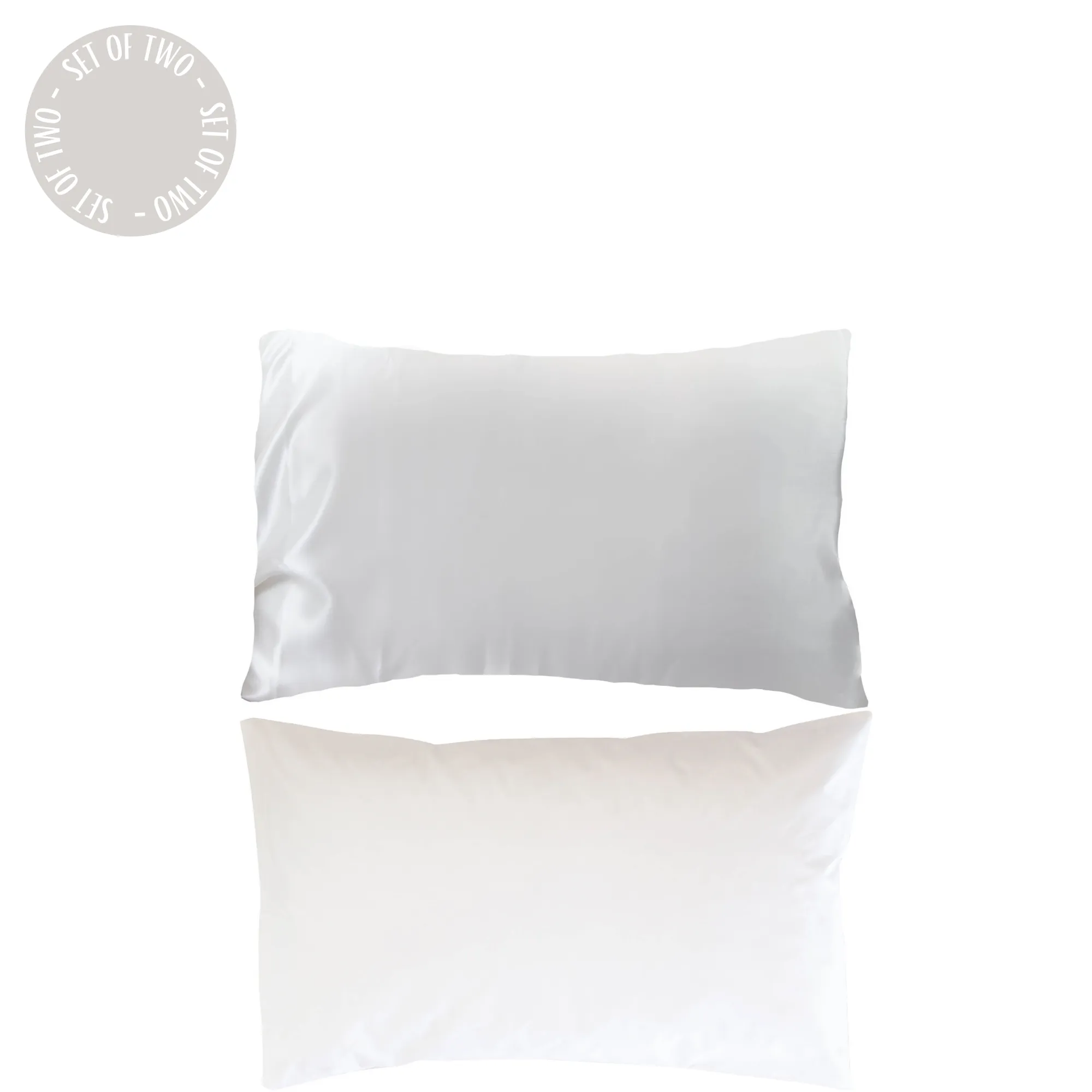 Solid Queen Silk Pillowcase Sets