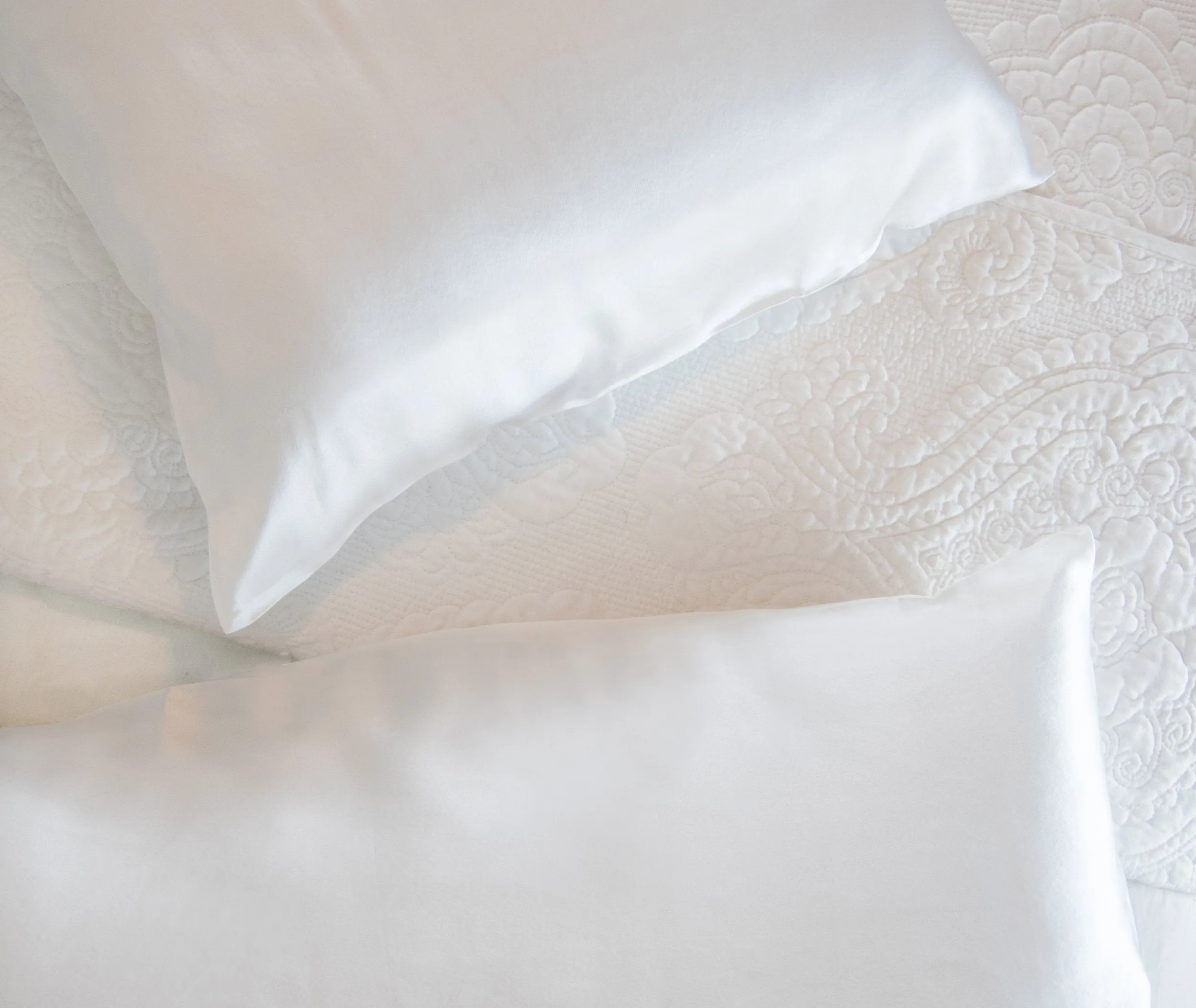 Solid Queen Silk Pillowcase Sets