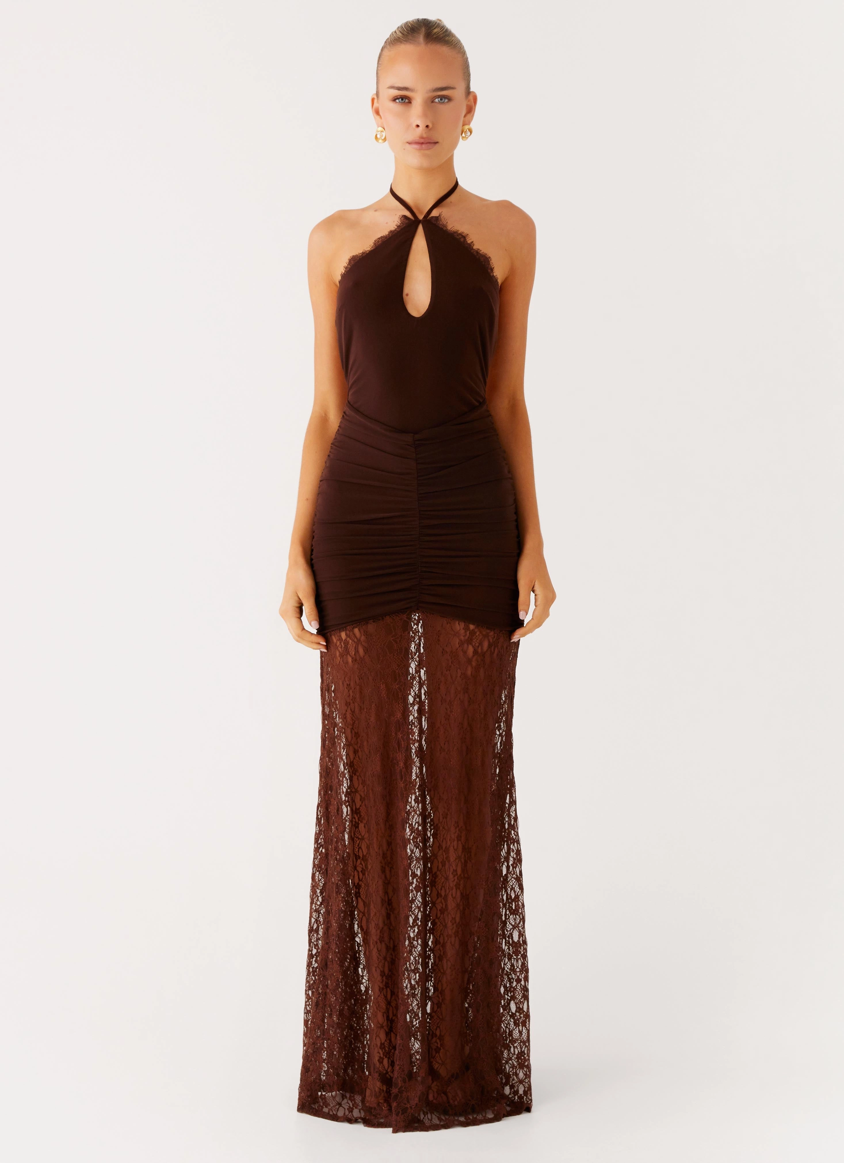 Somber Maxi Dress - Chocolate All Layer Timeless Trend