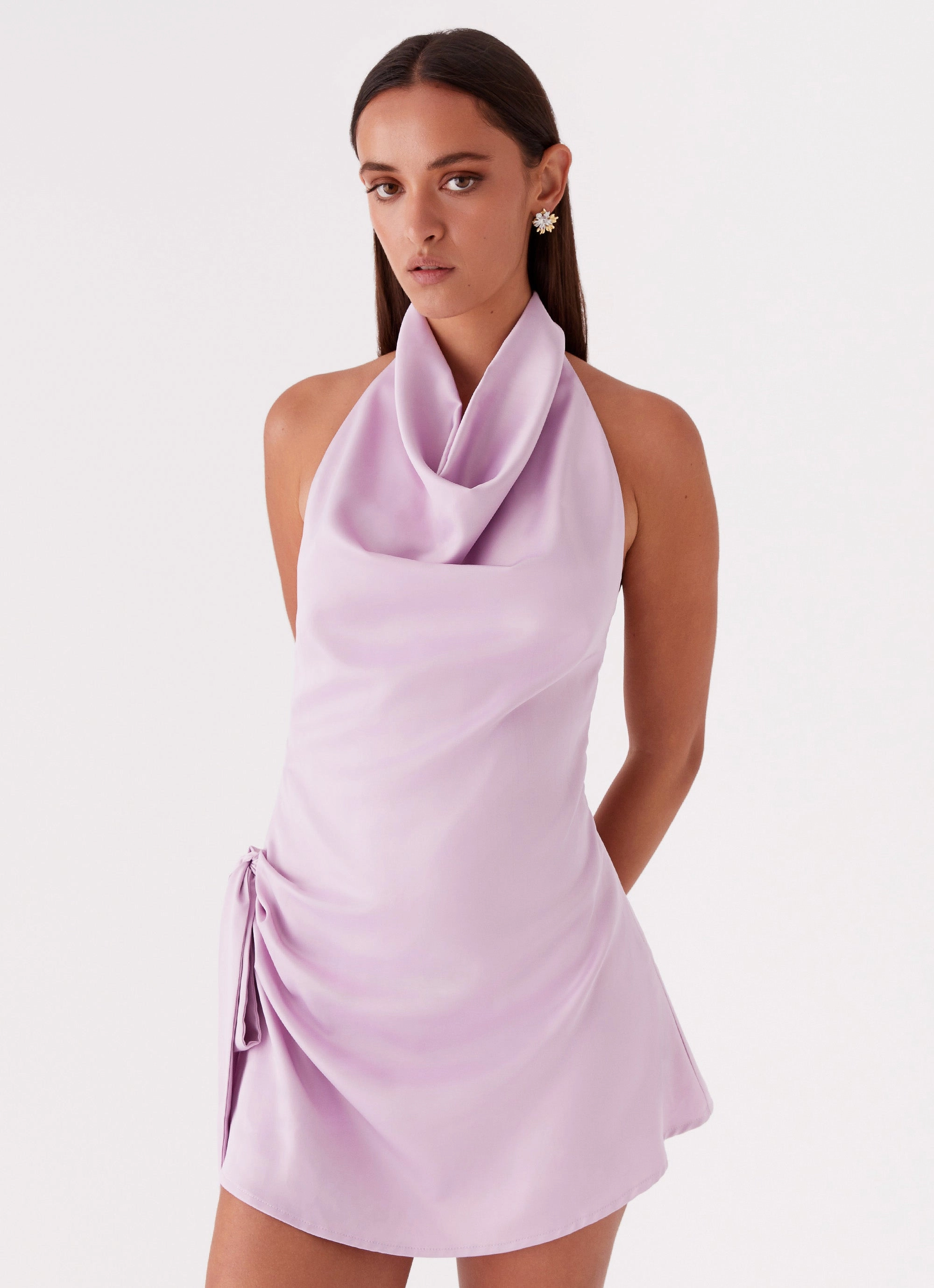 Something About You Mini Dress - Lilac Velvet Finish