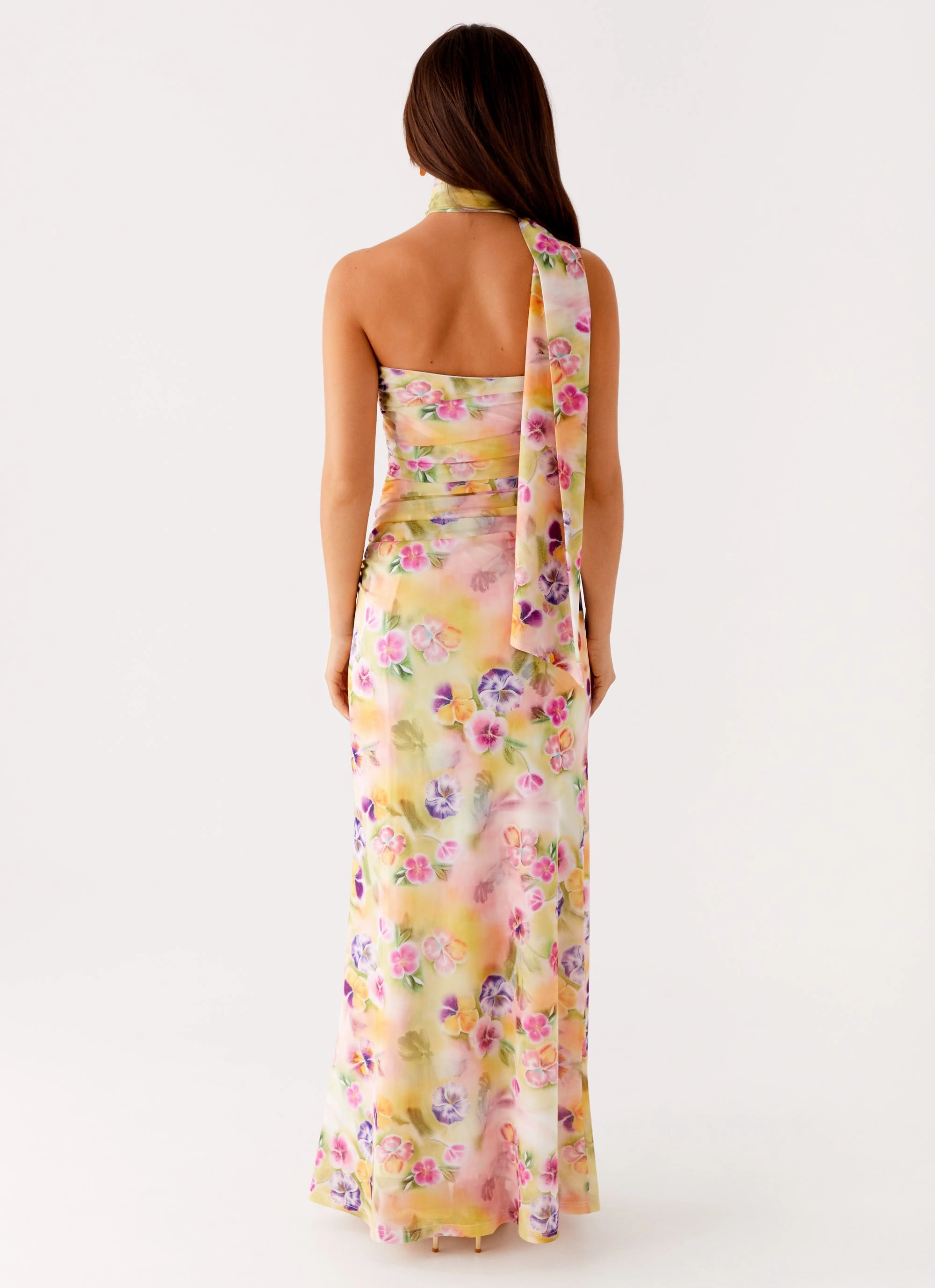 Vibrant Colors Songbird Maxi Dress - Sunburst Floral