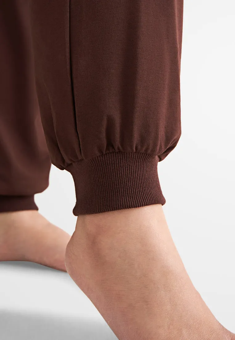 Sonica Active Cotton Jogger Pants - Dark Brown