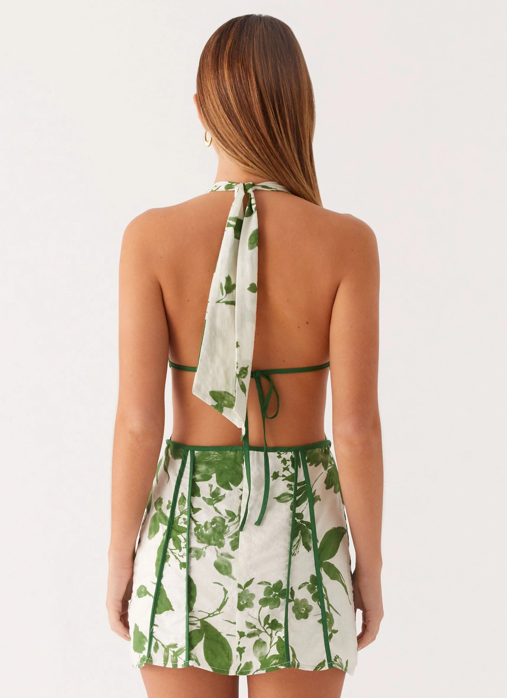 Cool Layers Sonnet Mini Dress - Verdant Bloom