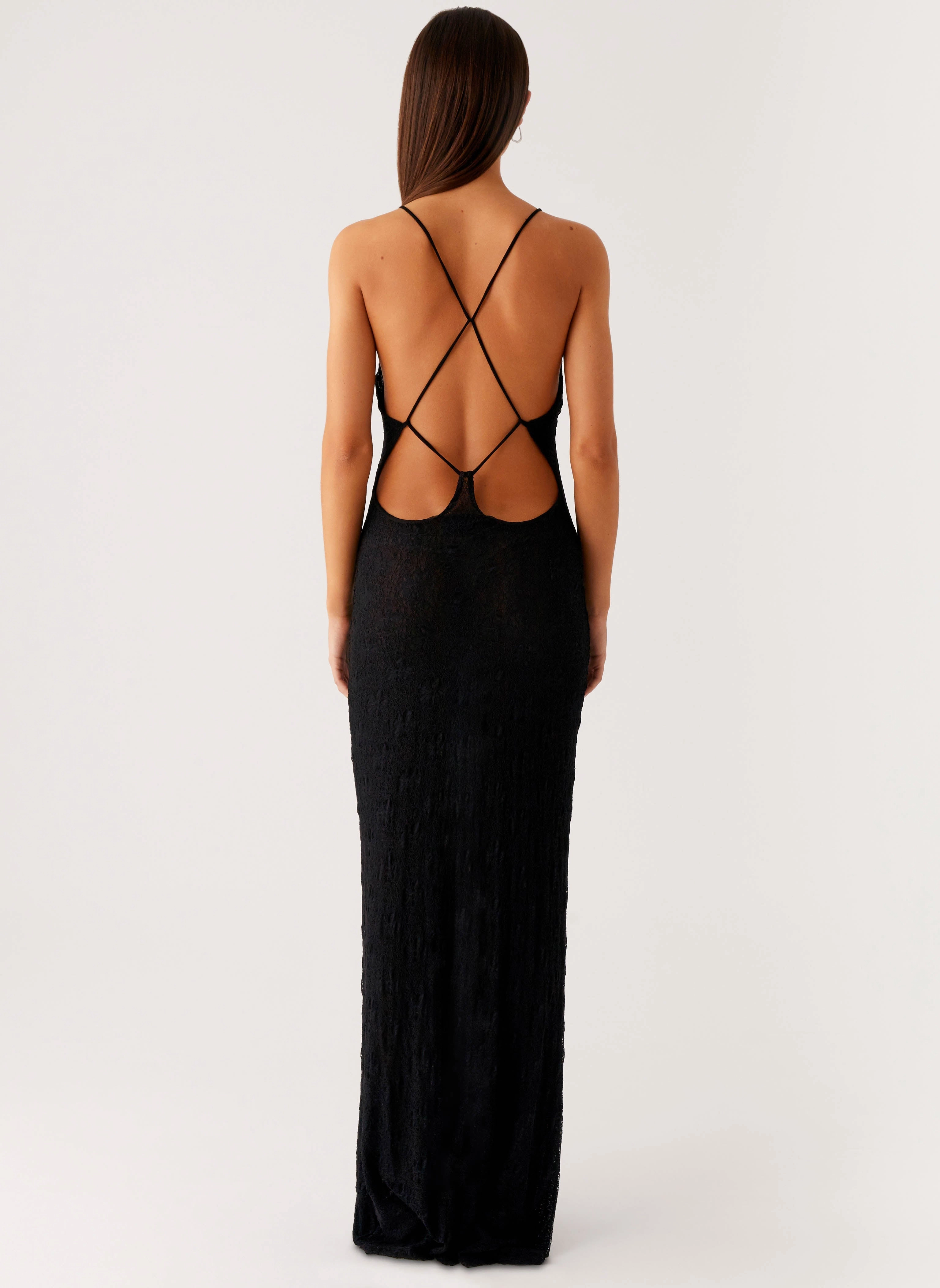 Kylia Maxi Dress - Black Soft Weave