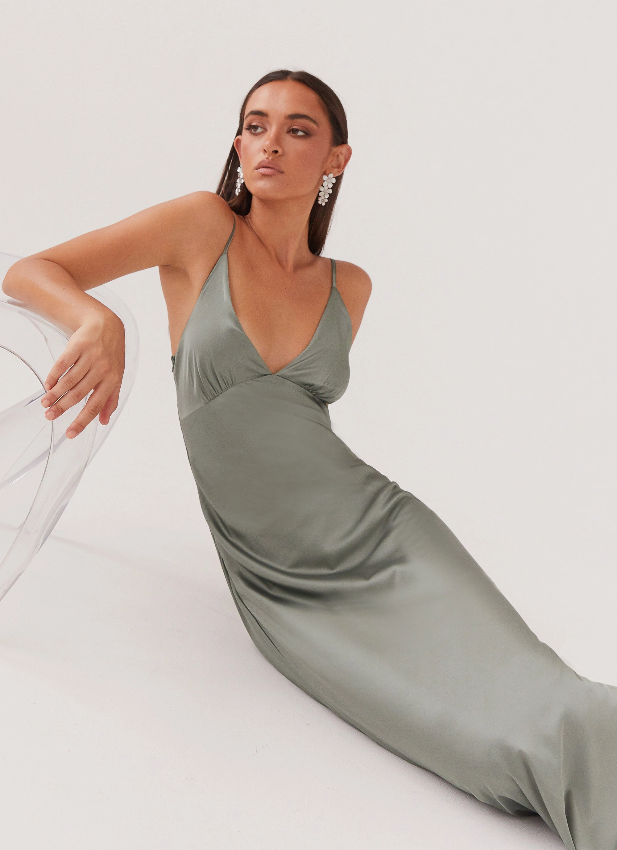 Sorrento Sun Maxi Dress - Teal Scalloped-Edge