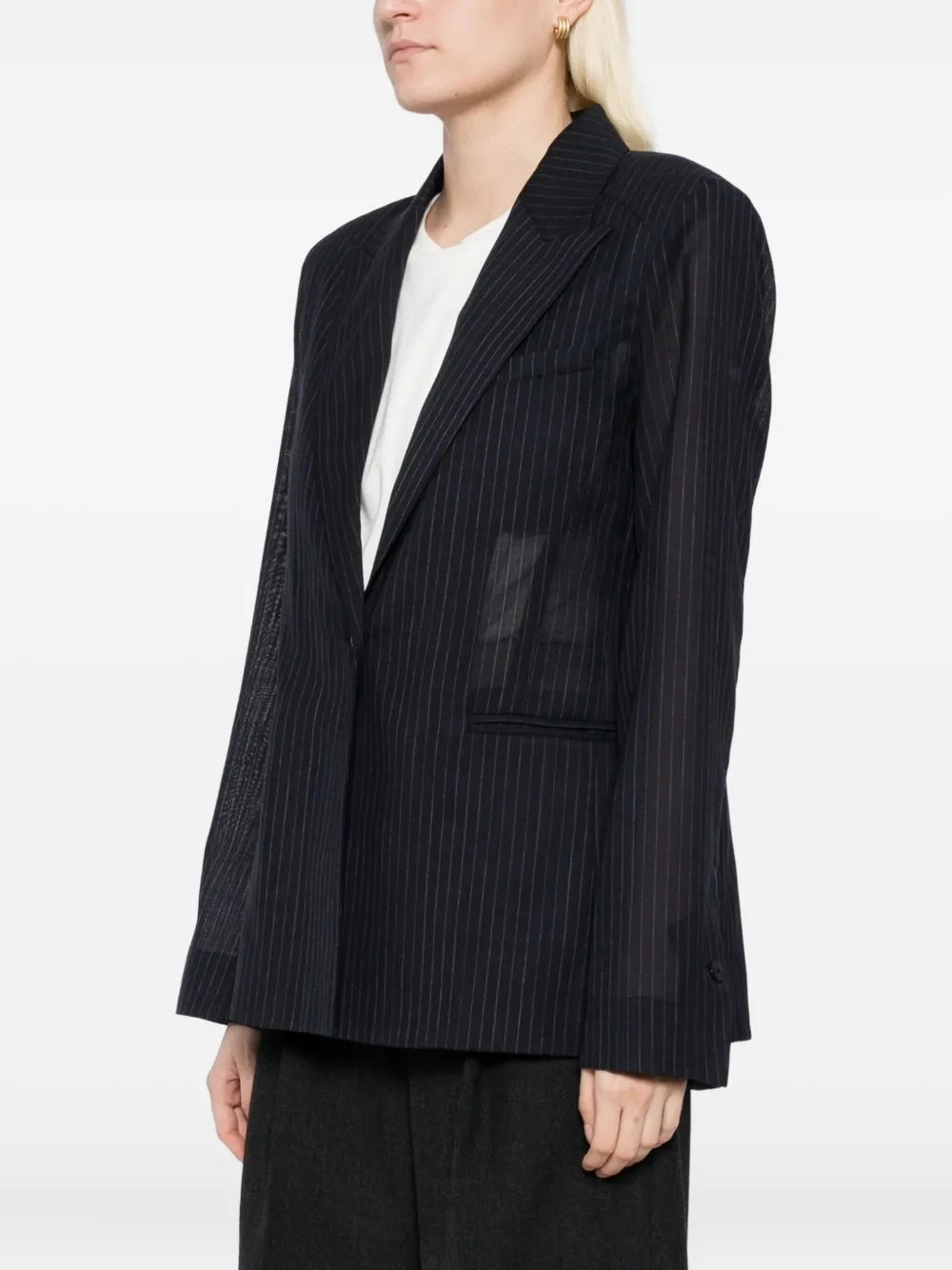 Recharge Unlined Husband Blazer in Midnight/White