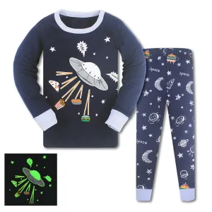 Space Ship Glow in the Dark  pajama set