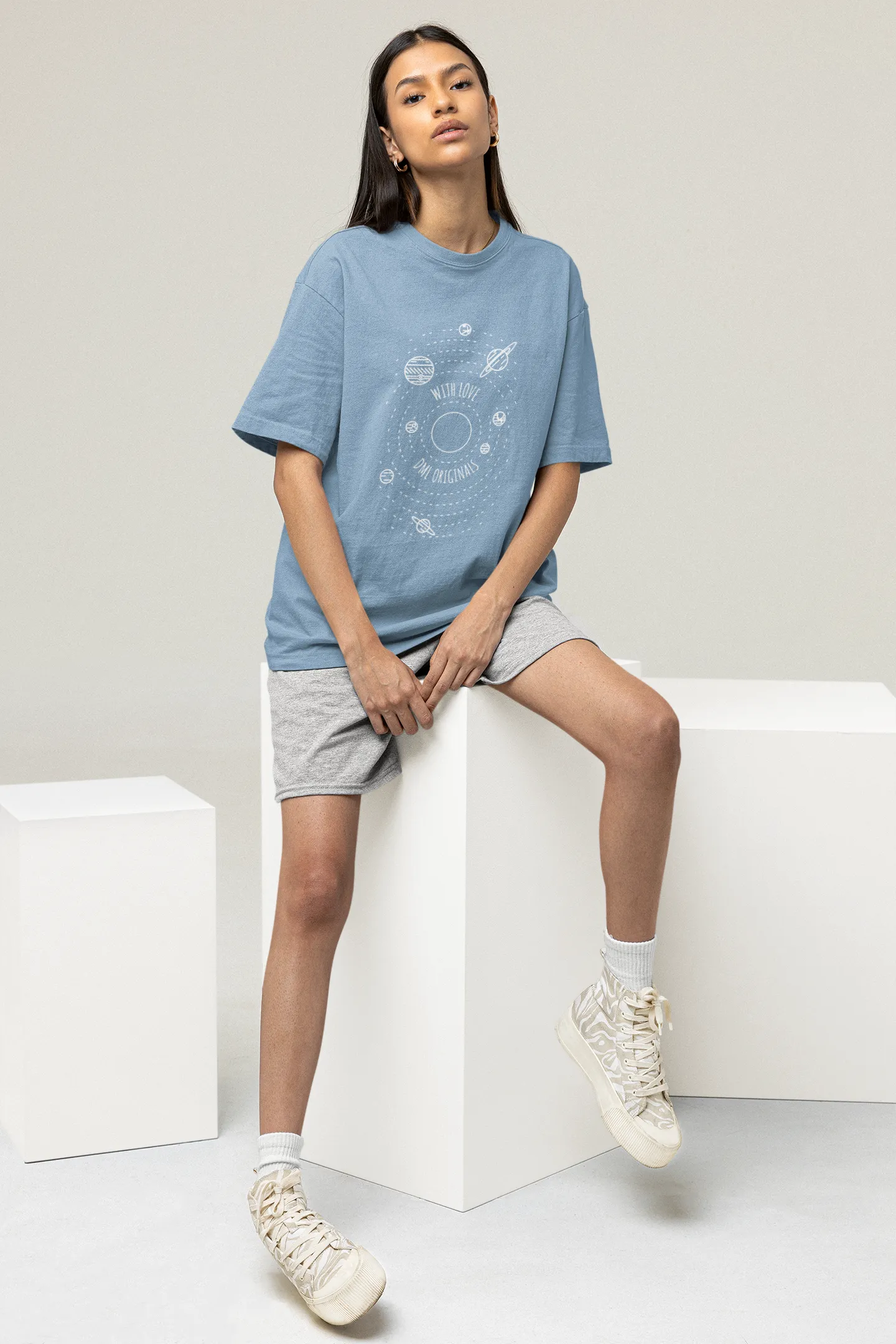 SPACE WITH LOVE SKY OVERSIZED T-SHIRT