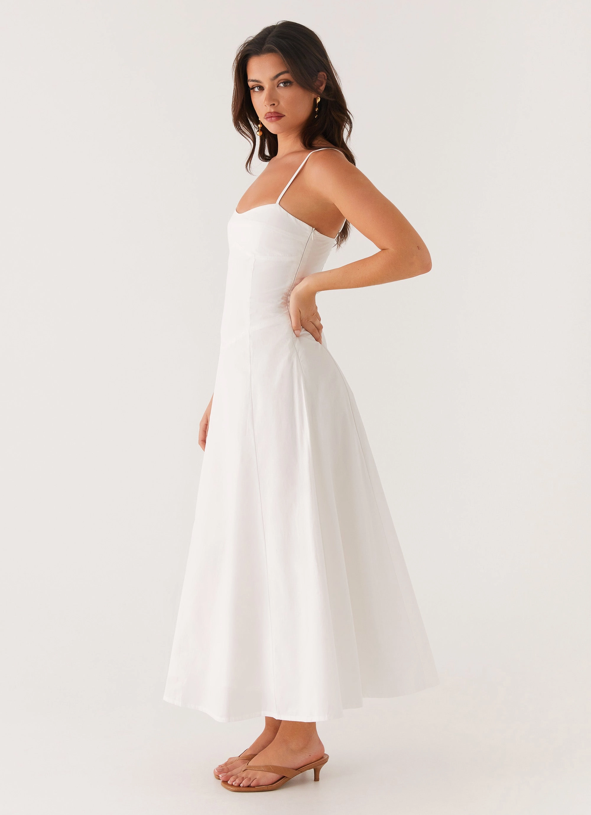 Effortless Pair Gradient Shade Noosa Midi Dress - White