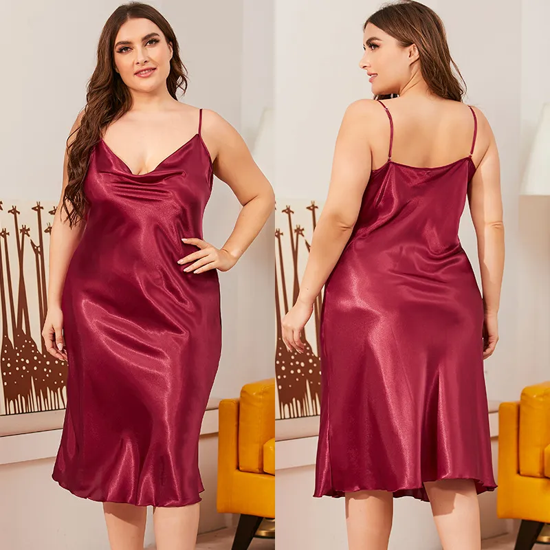 Spaghetti Strap Satin Nightdress