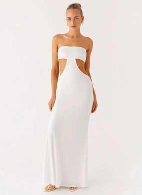 Smart Detail Quick Glam Kiss Me Cut Out Maxi - Ivory