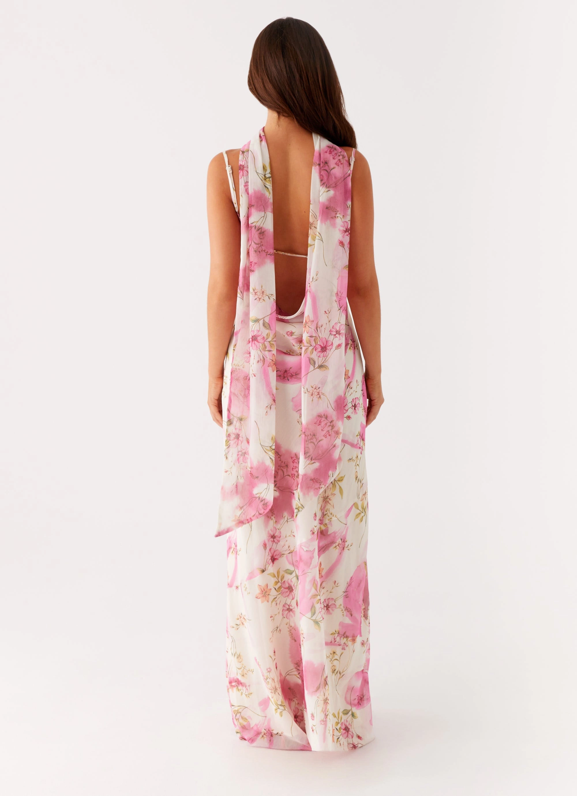 Clean Chic Spencer Maxi Dress - Ivory Floral Print