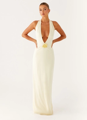 Vacation Vibe Relax Feel Spirit Maxi Dress - Yellow