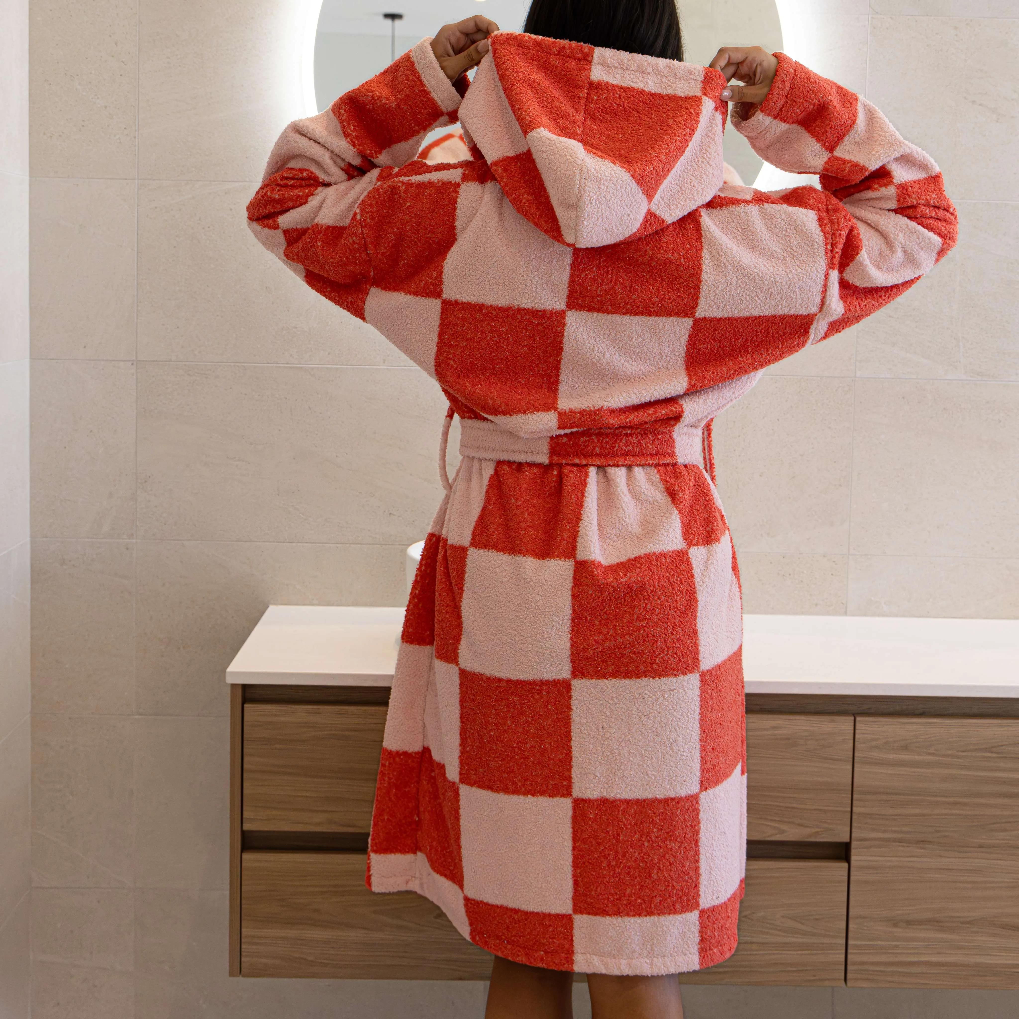 Splash Waterproof Robes - Bubblegum Pink & Sweet Strawberry Red