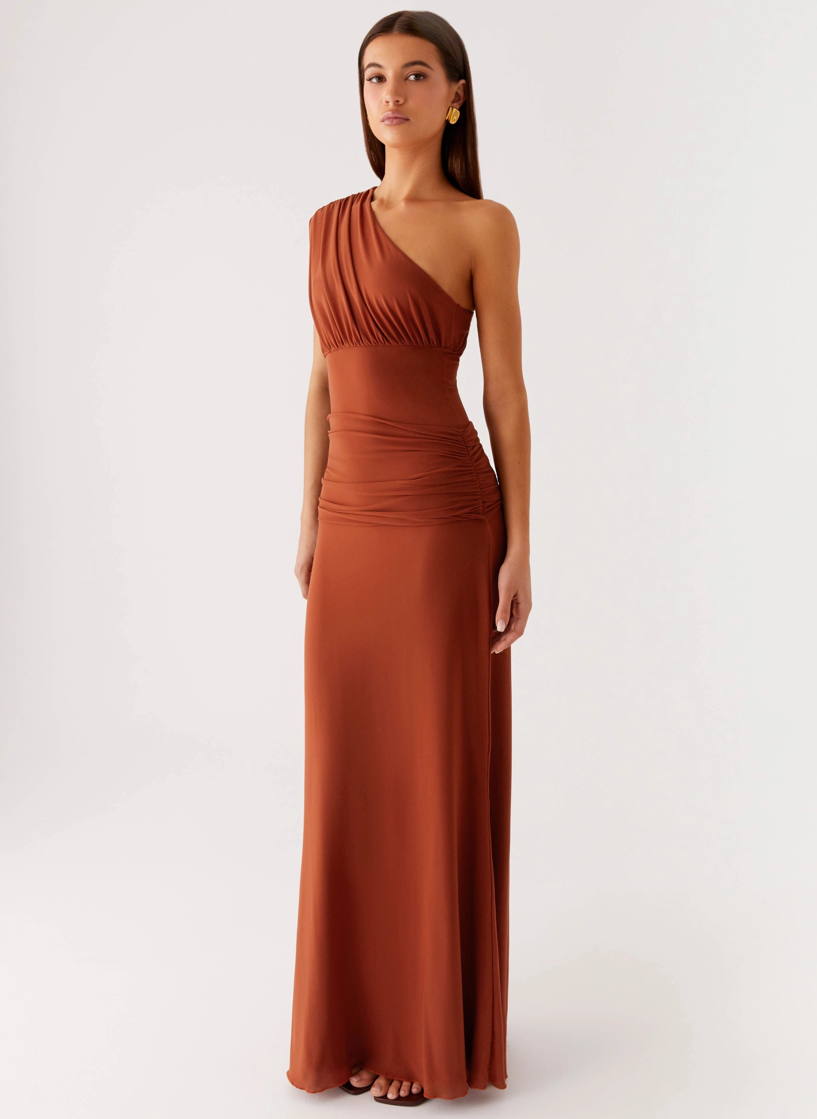 Glimmer Maxi Dress - Rust everyday elegance