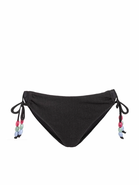 Underwire Contrast Binding Taryn Bottom In Black Texture