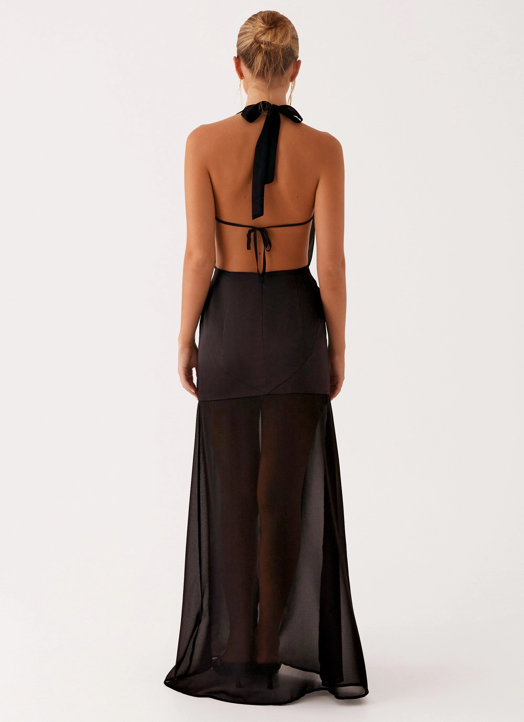 Fenella Maxi Dress - Black Lightweight Fit