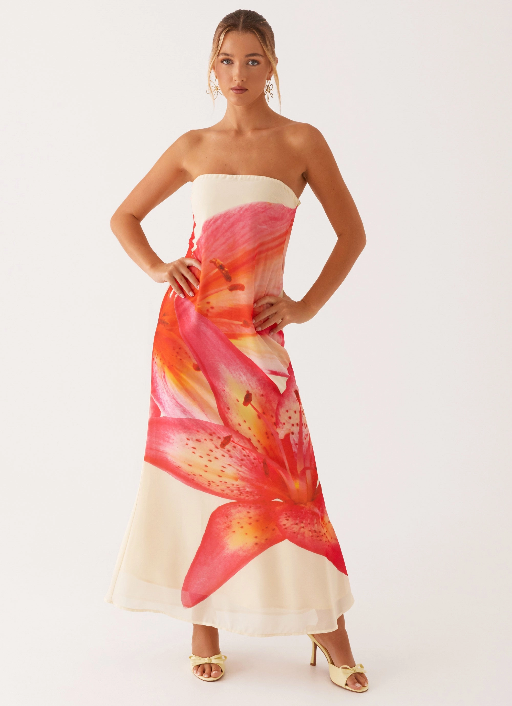 Darcy Maxi Dress - Yellow Floral effortless grace