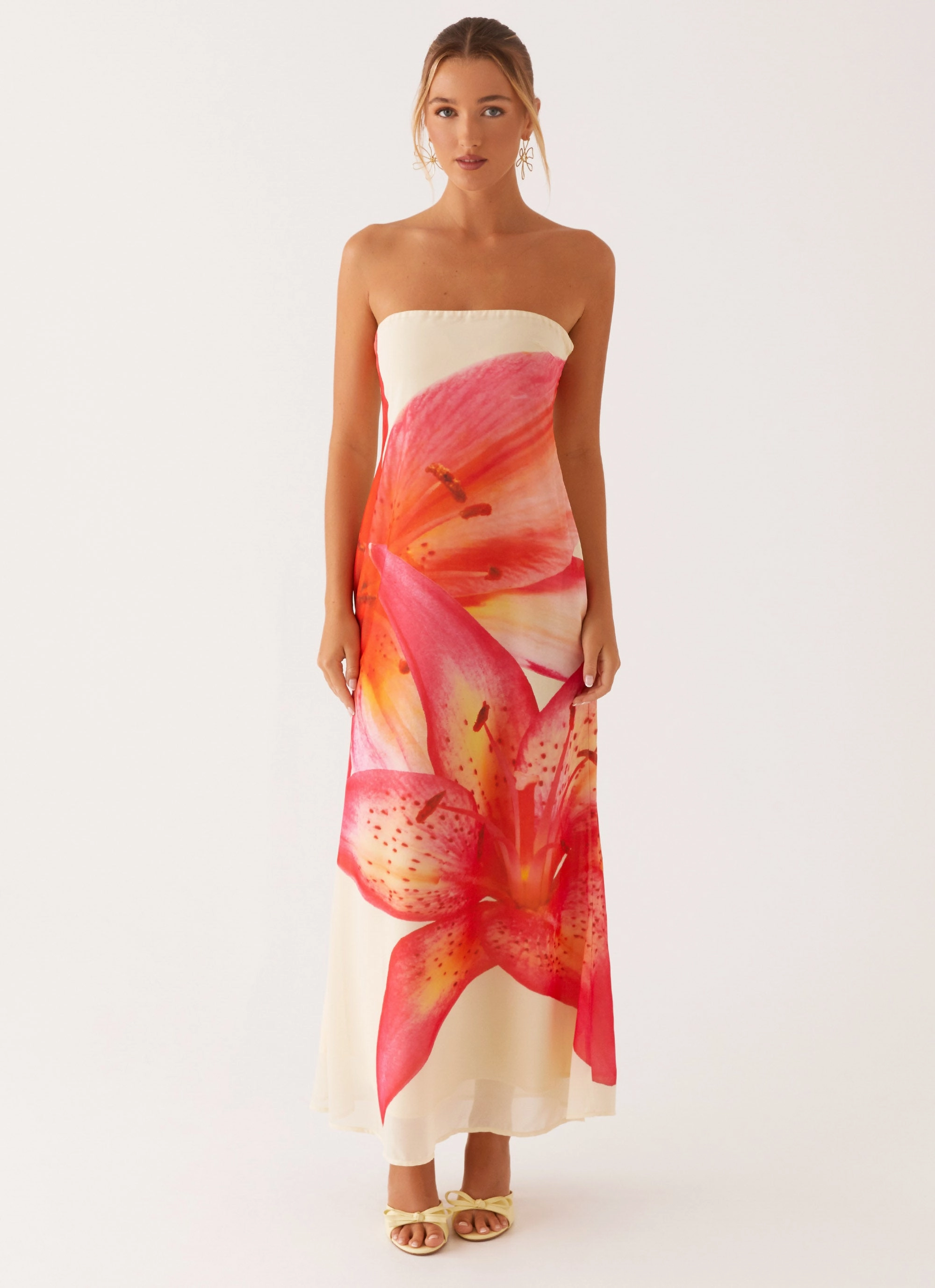 Darcy Maxi Dress - Yellow Floral Party Floral