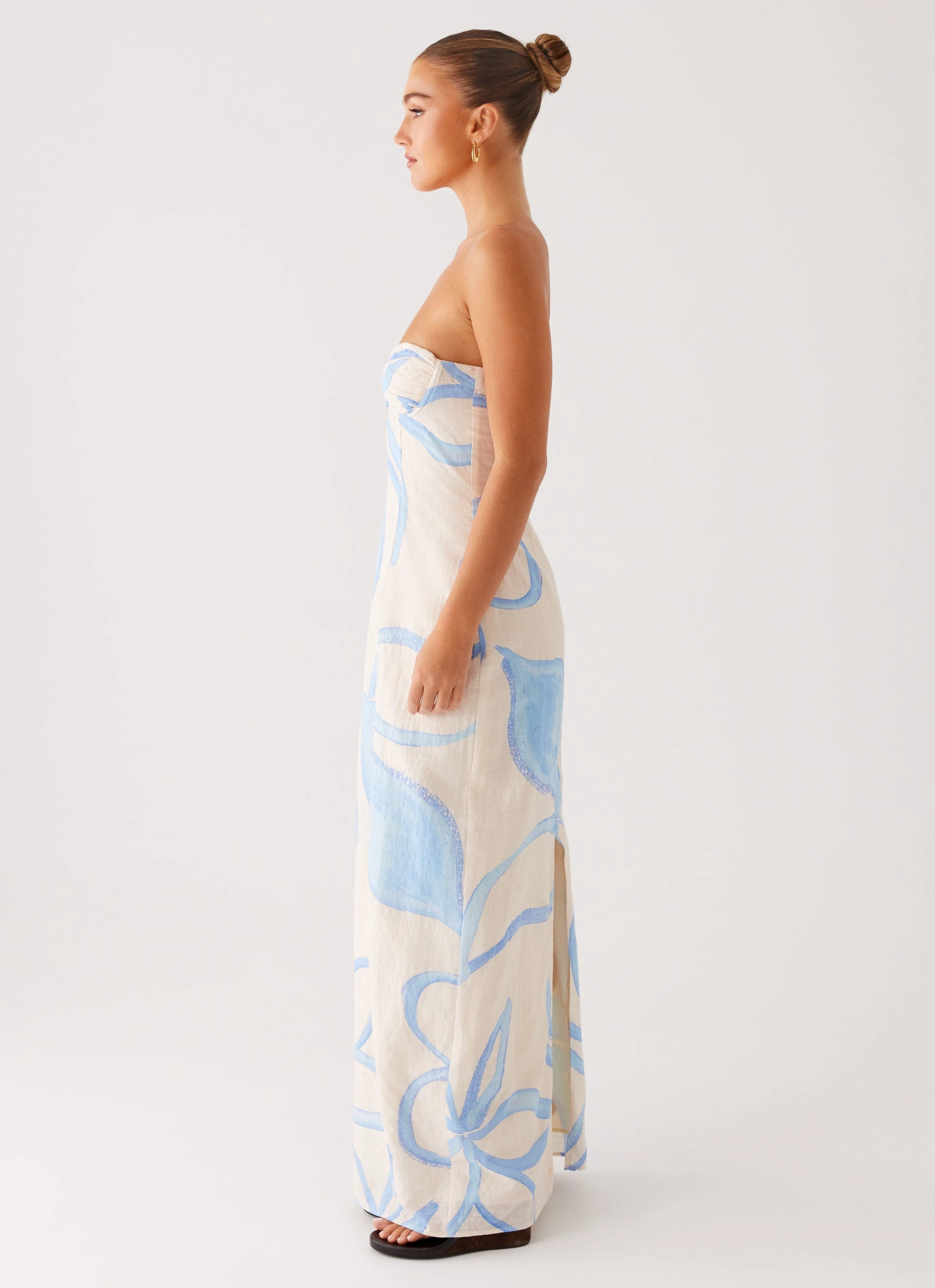 Garden Fresh Raiden Maxi Dress - Bloom Wave Print