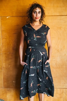 Comfortable Look Fresh Appeal Xena Dress in Protection Spell