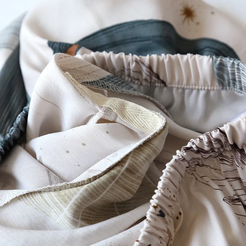 Spring/Summer Viscose Long-Sleeved Pajama Set for Women - Plus Size Sleepwear 100% viscose