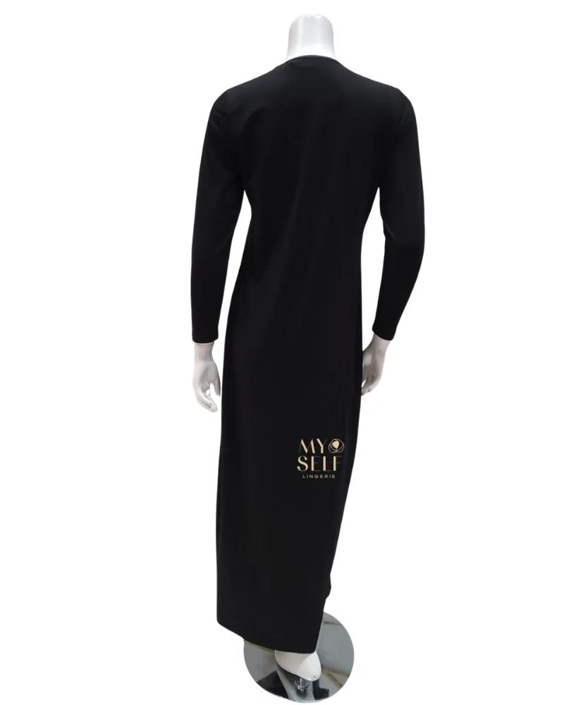 SS21N21 Flamingo Black Cotton Teen Nightgown