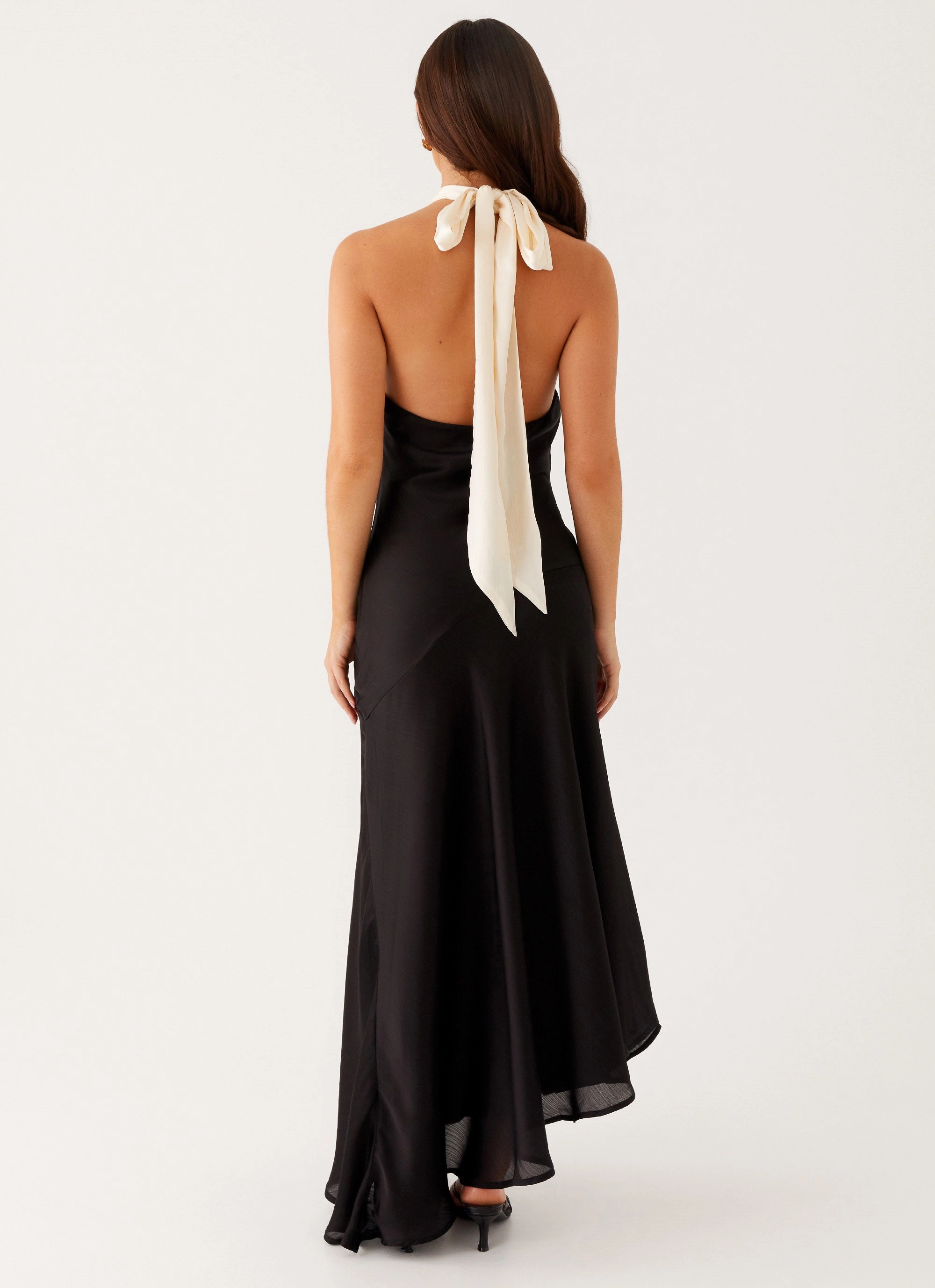 Sophisticated Tailoring Night Owl Maxi Dress - Black