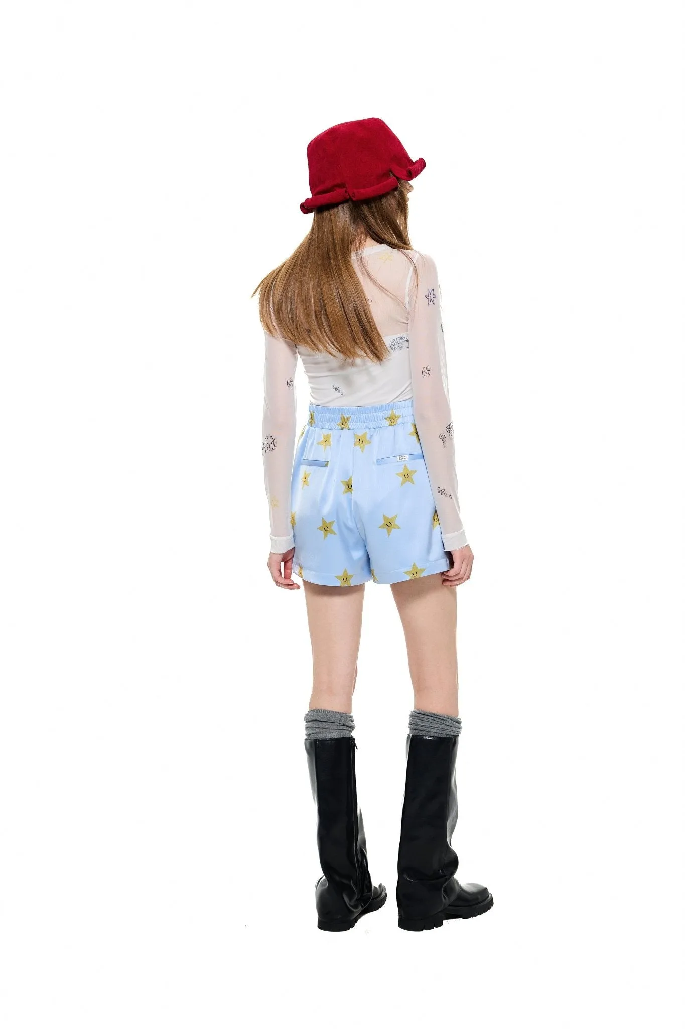 Star Silk Summer Shorts in Blue