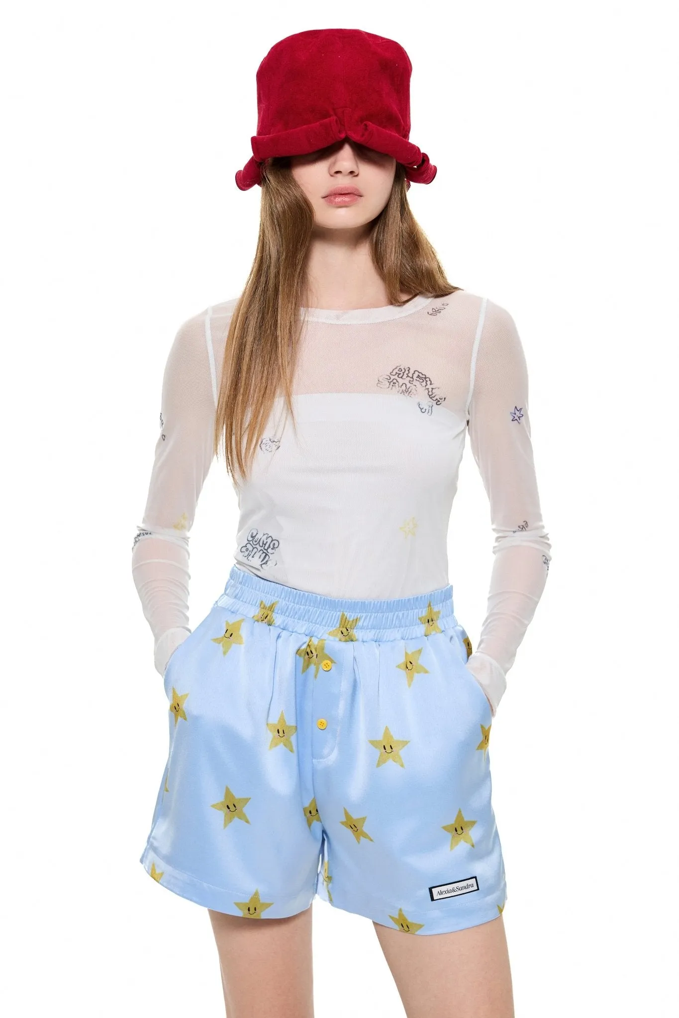 Star Silk Summer Shorts in Blue