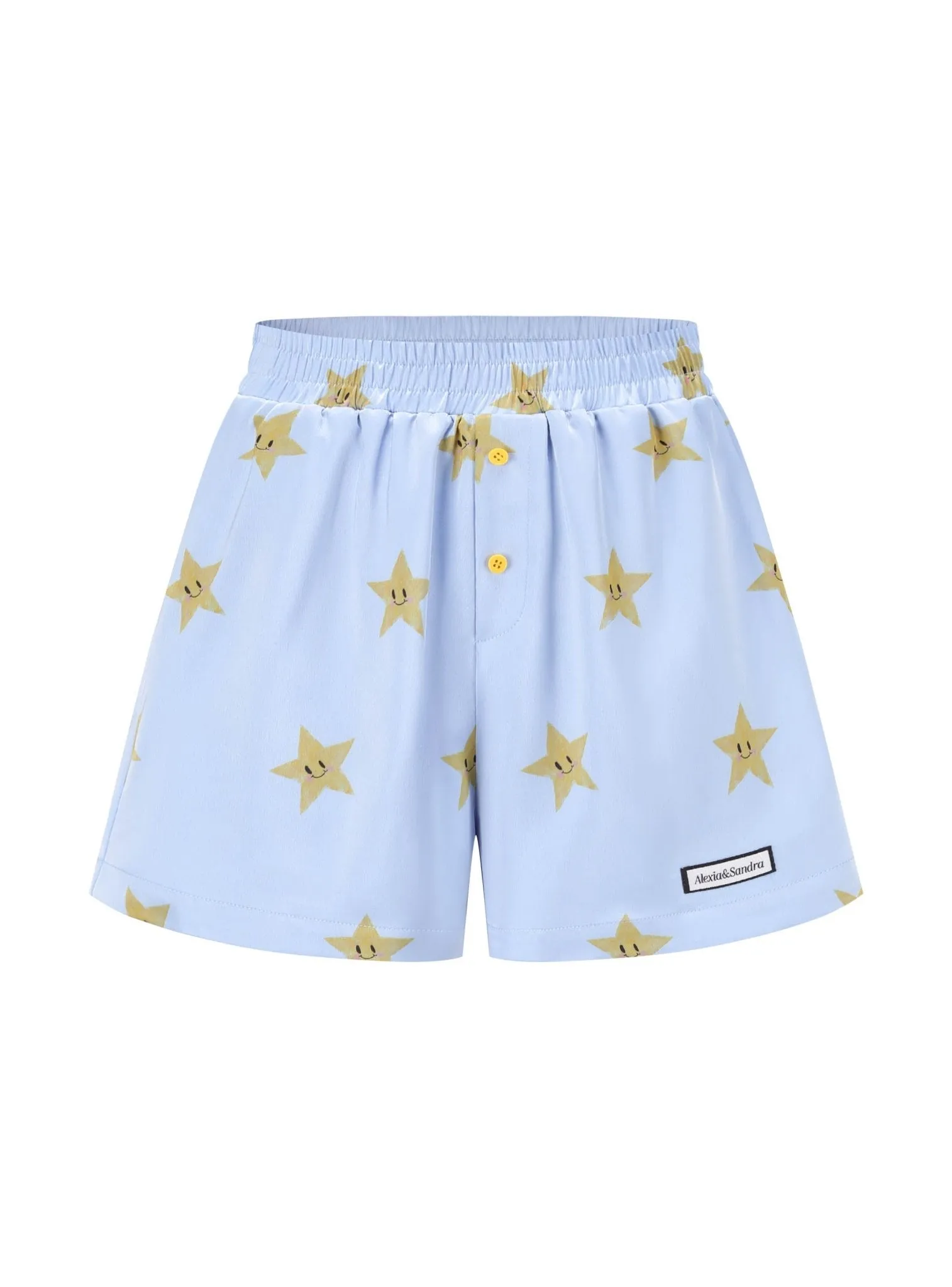 Star Silk Summer Shorts in Blue