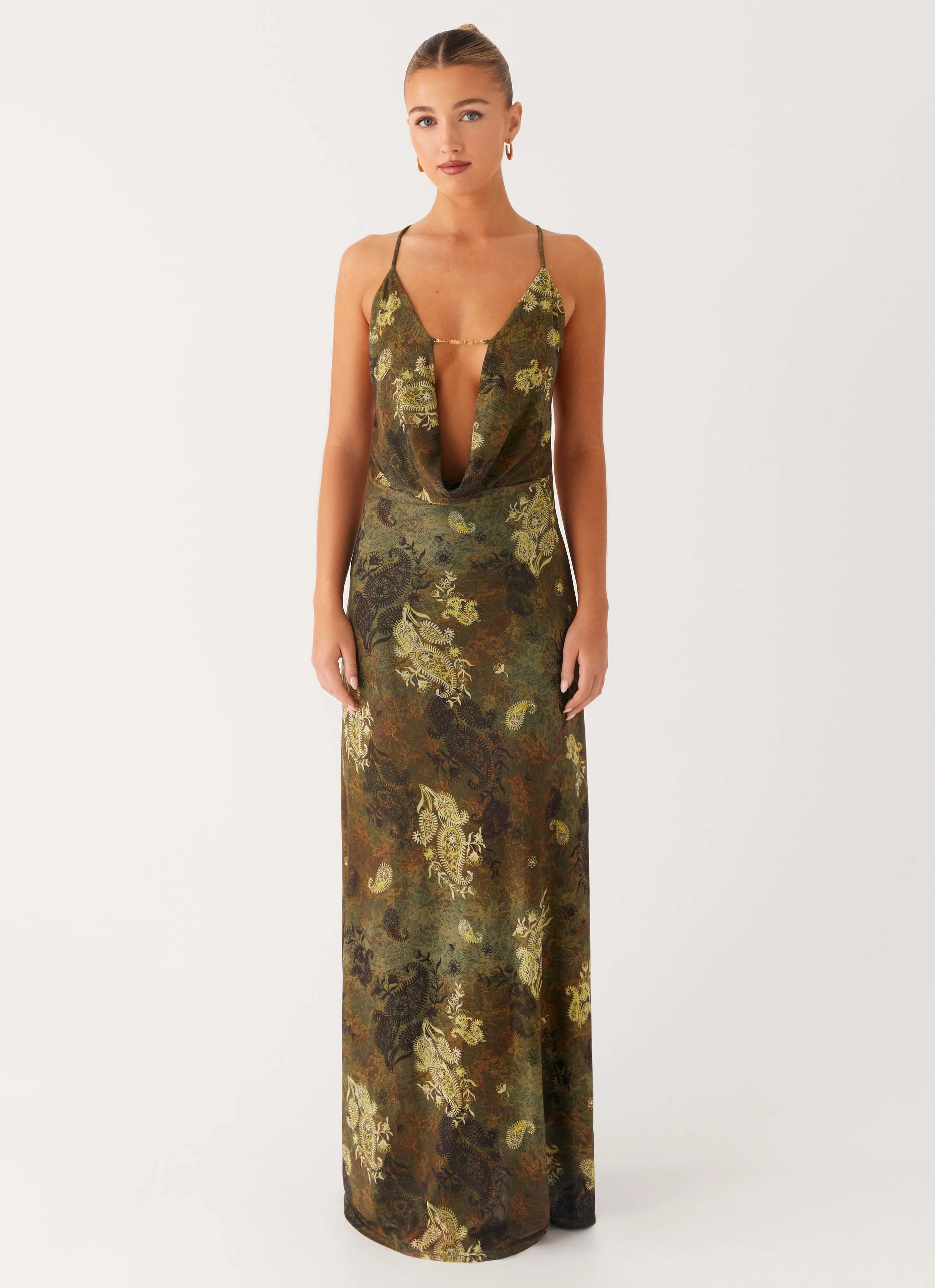 Star Fields Maxi Dress - Cyber Floral Mid layer Street Mode