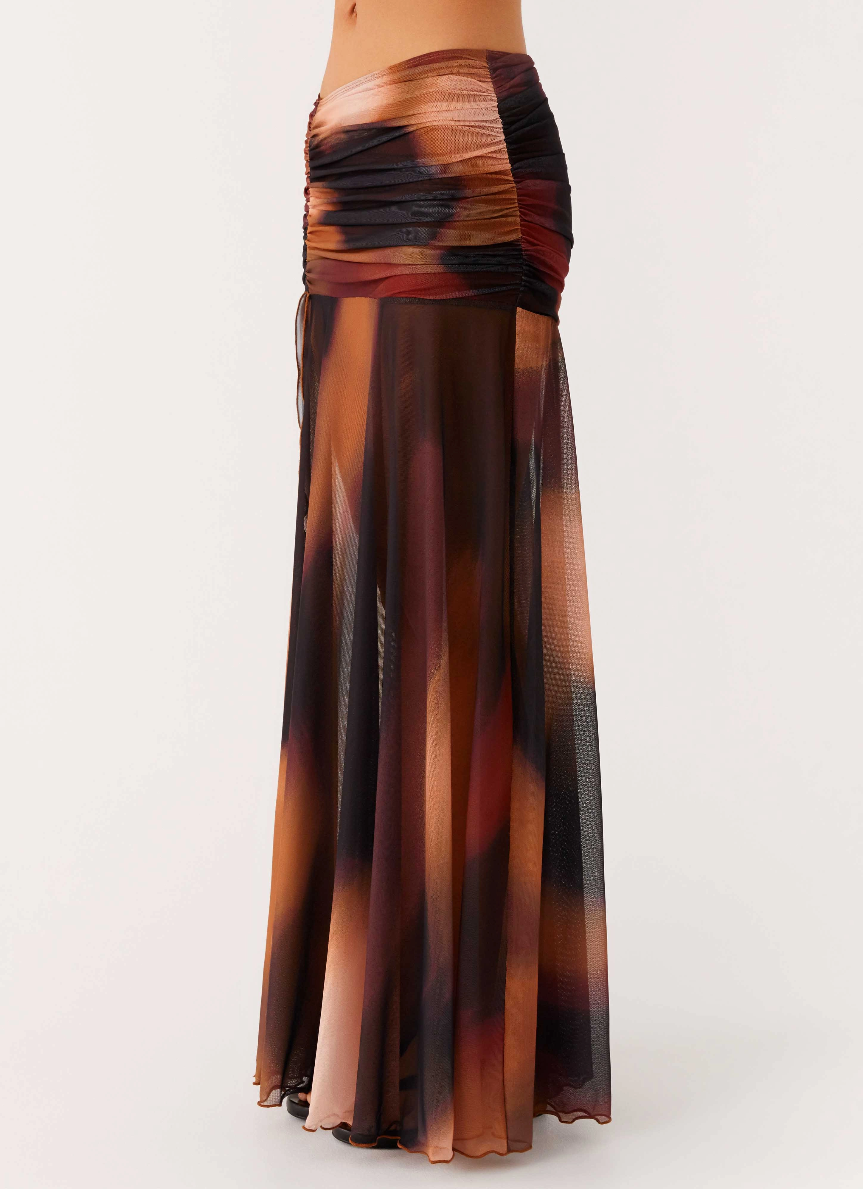 Outfit Moodboard One size fits most Stargazer Mesh Maxi Skirt - Black Gradient